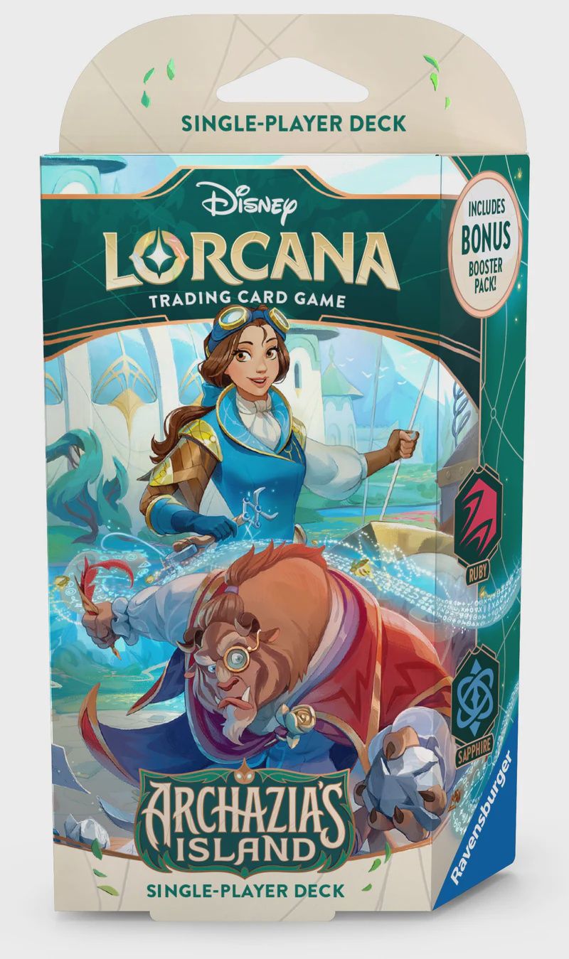 DISNEY LORCANA ARCHAZIA’S ISLAND STARTER DECK - RUBY &amp; SAPPHIRE