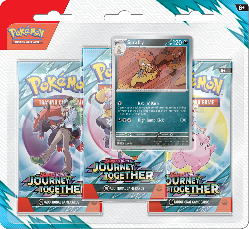 POKEMON SV9 JOURNEY TOGETHER 3PK BLISTER - SCRAFTY