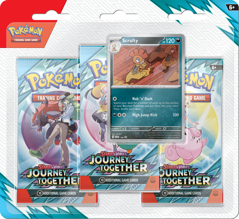 POKEMON SV9 JOURNEY TOGETHER 3PK BLISTER - SCRAFTY