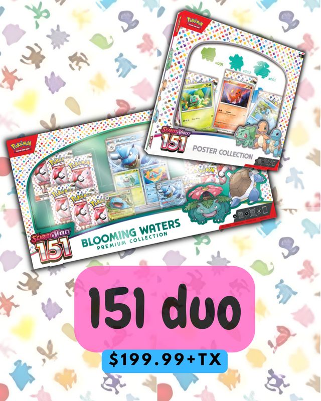 POKEMON 151 DUO - 151 POSTER COLLECTION - 151 BLOOMING WATERS COLLECTION