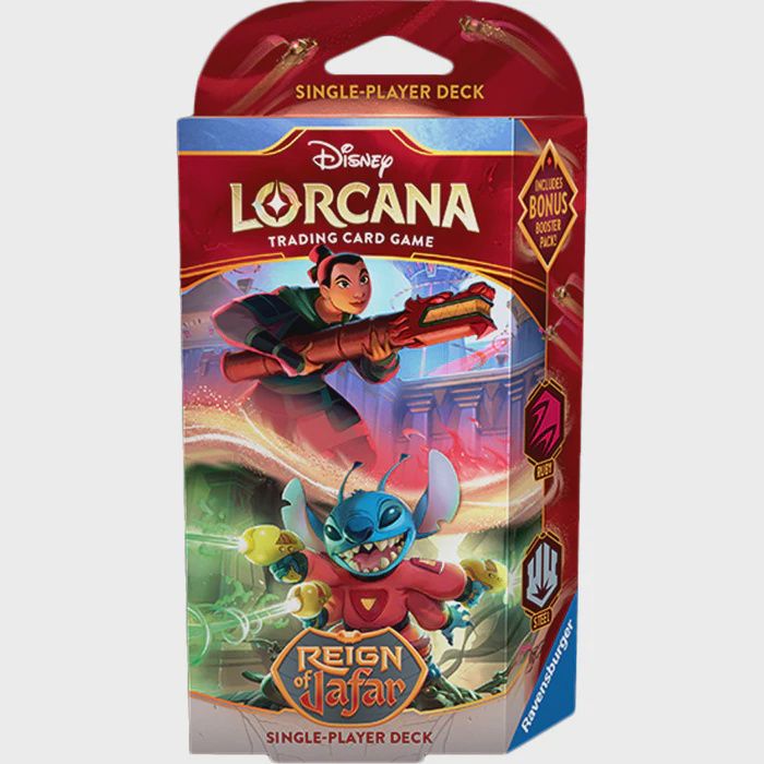 DISNEY LORCANA SET 8 REIGN OF JAFAR STARTER DECK - RUBY &amp; STEEL