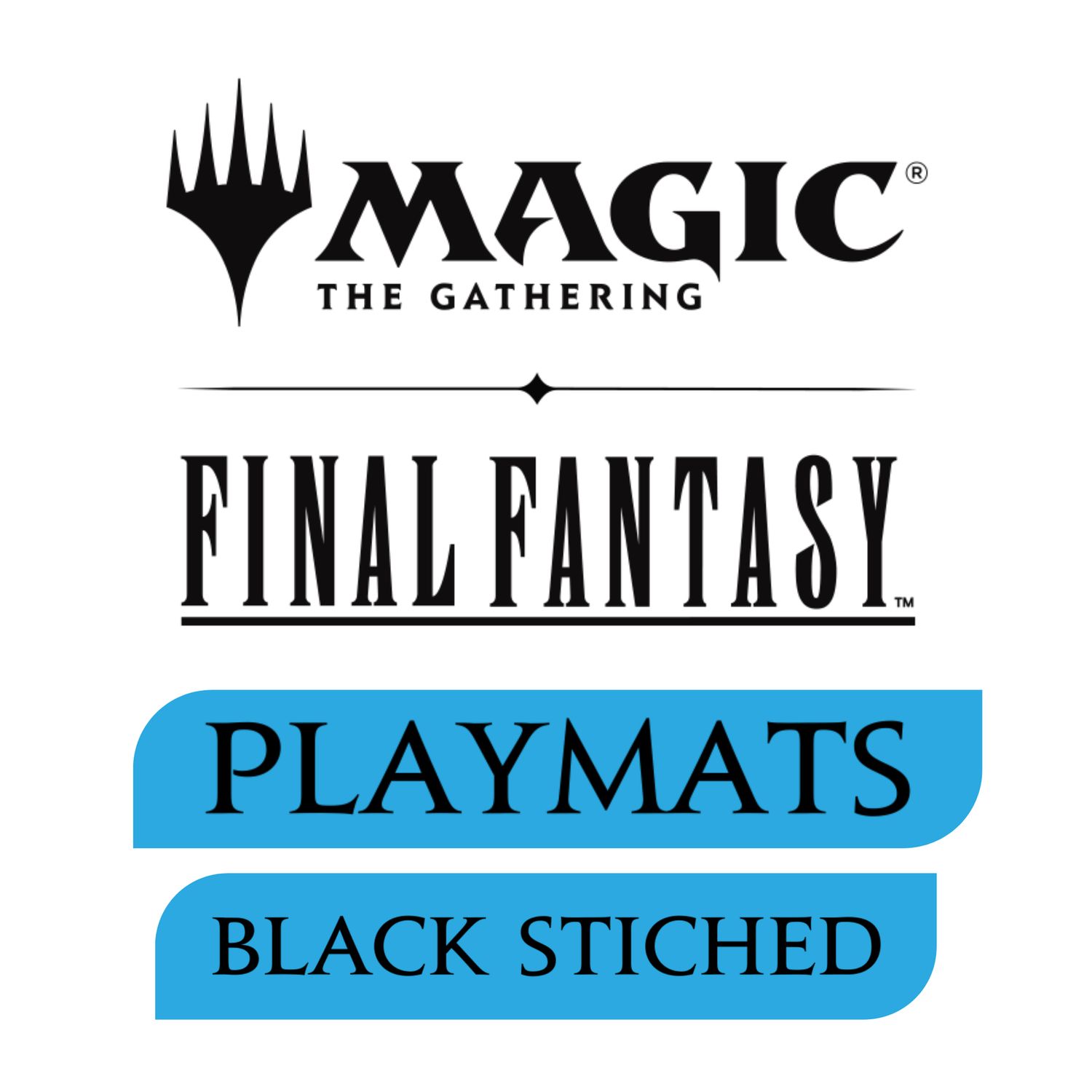 UP PLAYMAT MTG UNIVERSES BEYOND FINAL FANTASY BLACK STITCHED