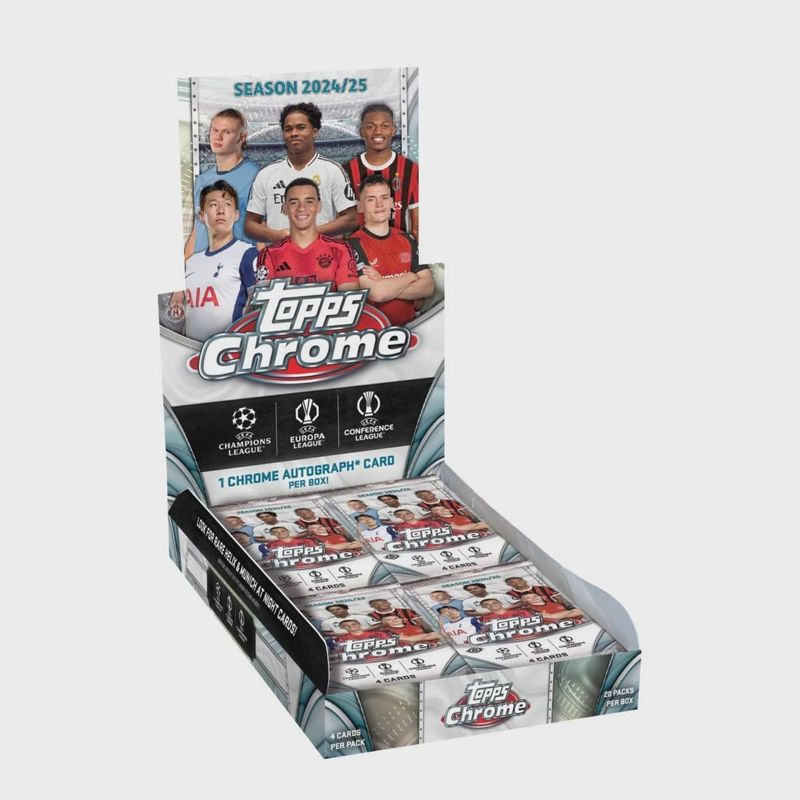 2024-25 TOPPS CHROME UEFA SOCCER CLUB COMPETITIONS HOBBY BOX