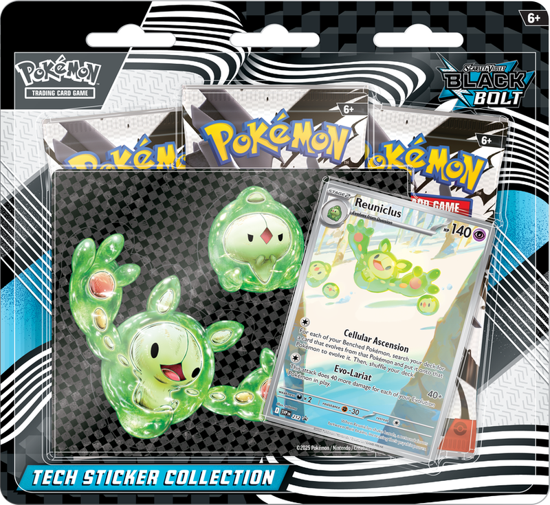 (PRE-ORDER) POKEMON SV10.5 BLACK BOLT TECH STICKER COLLECTION - REUNICLUS