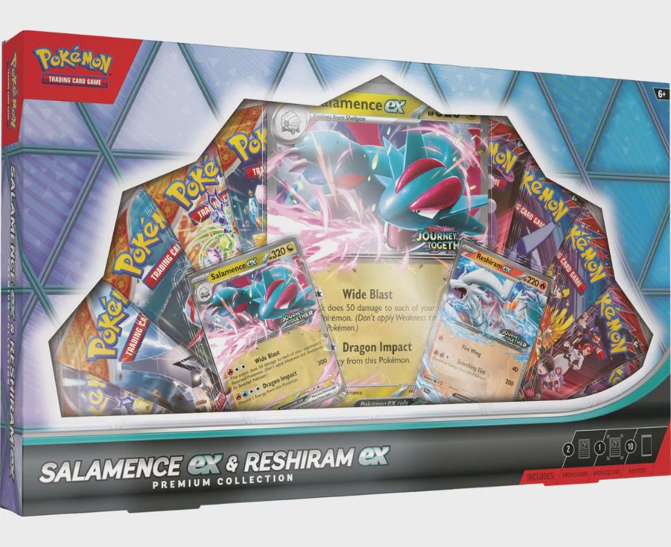 (PRE-ORDER) POKEMON SALAMENCE EX &amp; RESHIRAM EX PREMIUM COLLECTION BOX