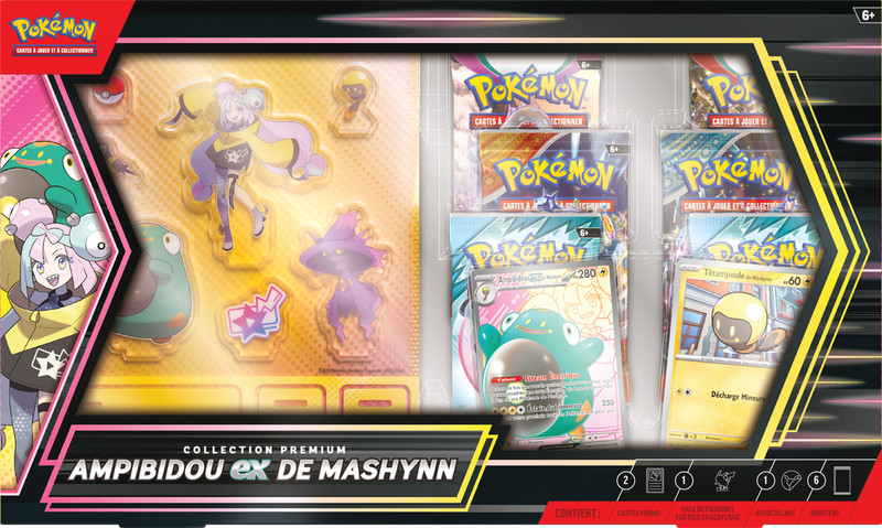 POKEMON FRENCH IONO’S BELLIBOLT EX  PREMIUM COLLECTION - AMPIBIDOU-EX DE MASHYNN