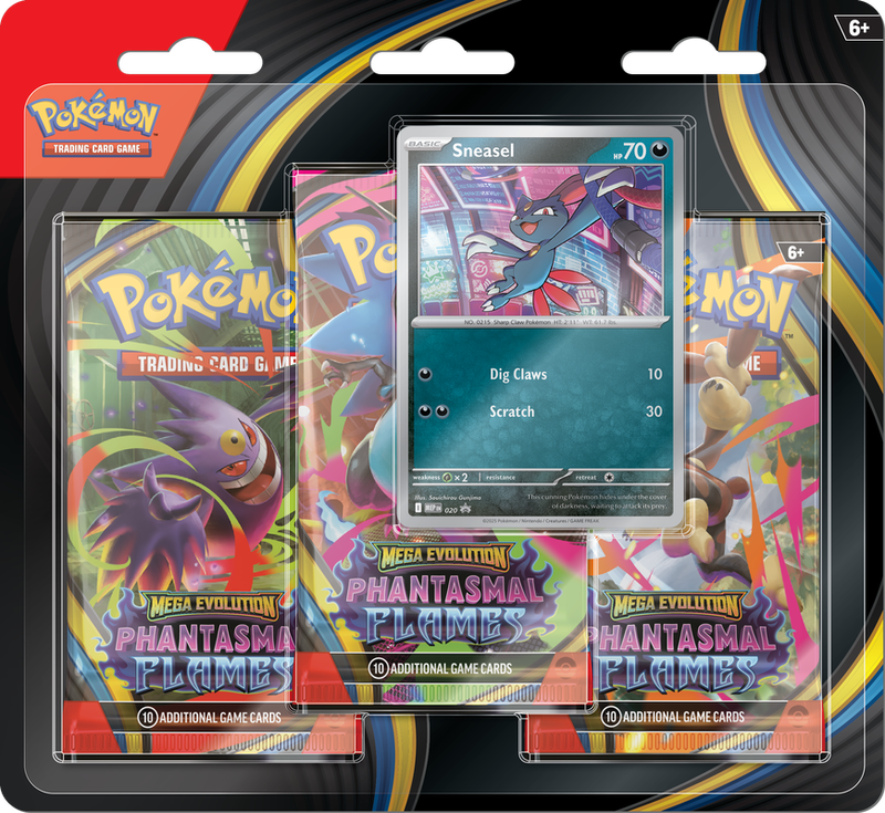 (PRE-ORDER) POKEMON ME02 PHANTASMAL FLAMES 3PK BLISTER -  SNEASEL