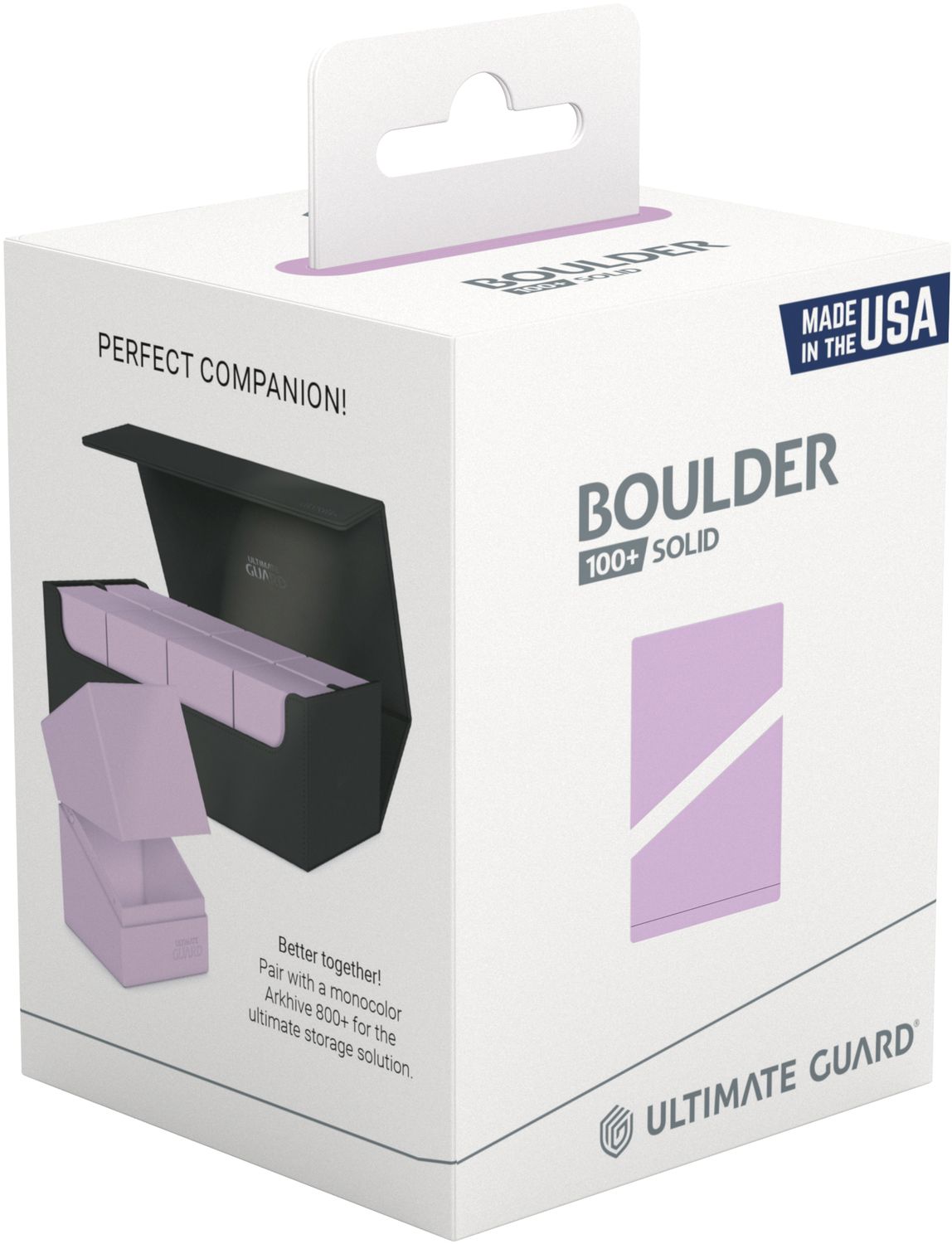 ULTIMATE GUARD DECK CASE BOULDER 100+ PASTEL SOLID  LAVENDER PURPLE