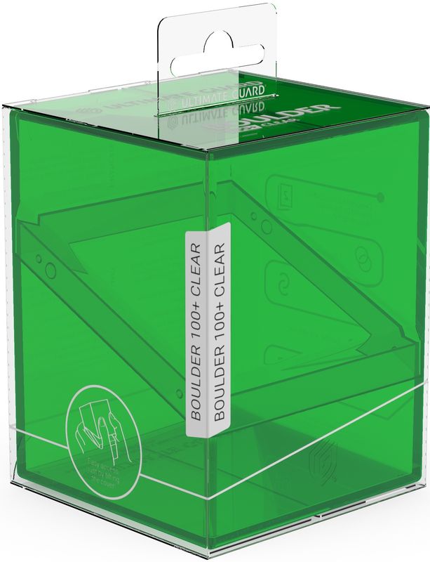 ULTIMATE GUARD DECK CASE BOULDER 100+ CLEAR  EMERALD