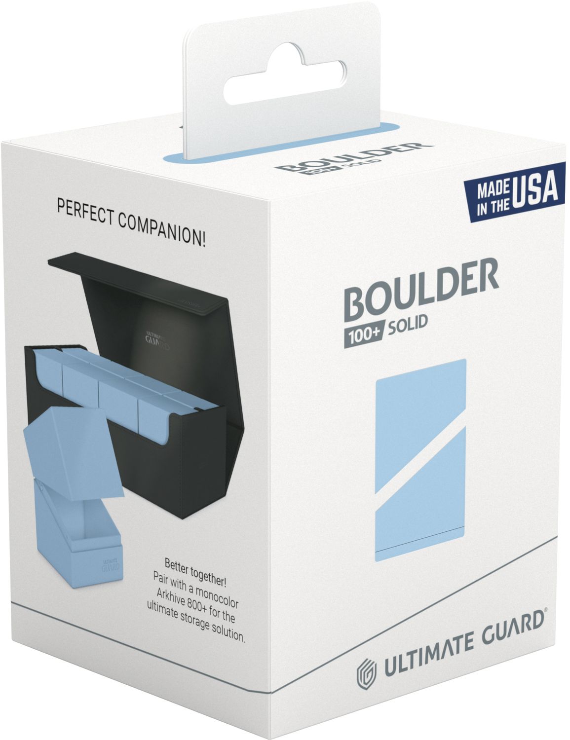 ULTIMATE GUARD DECK CASE BOULDER 100+ PASTEL SOLID  BABY BLUE