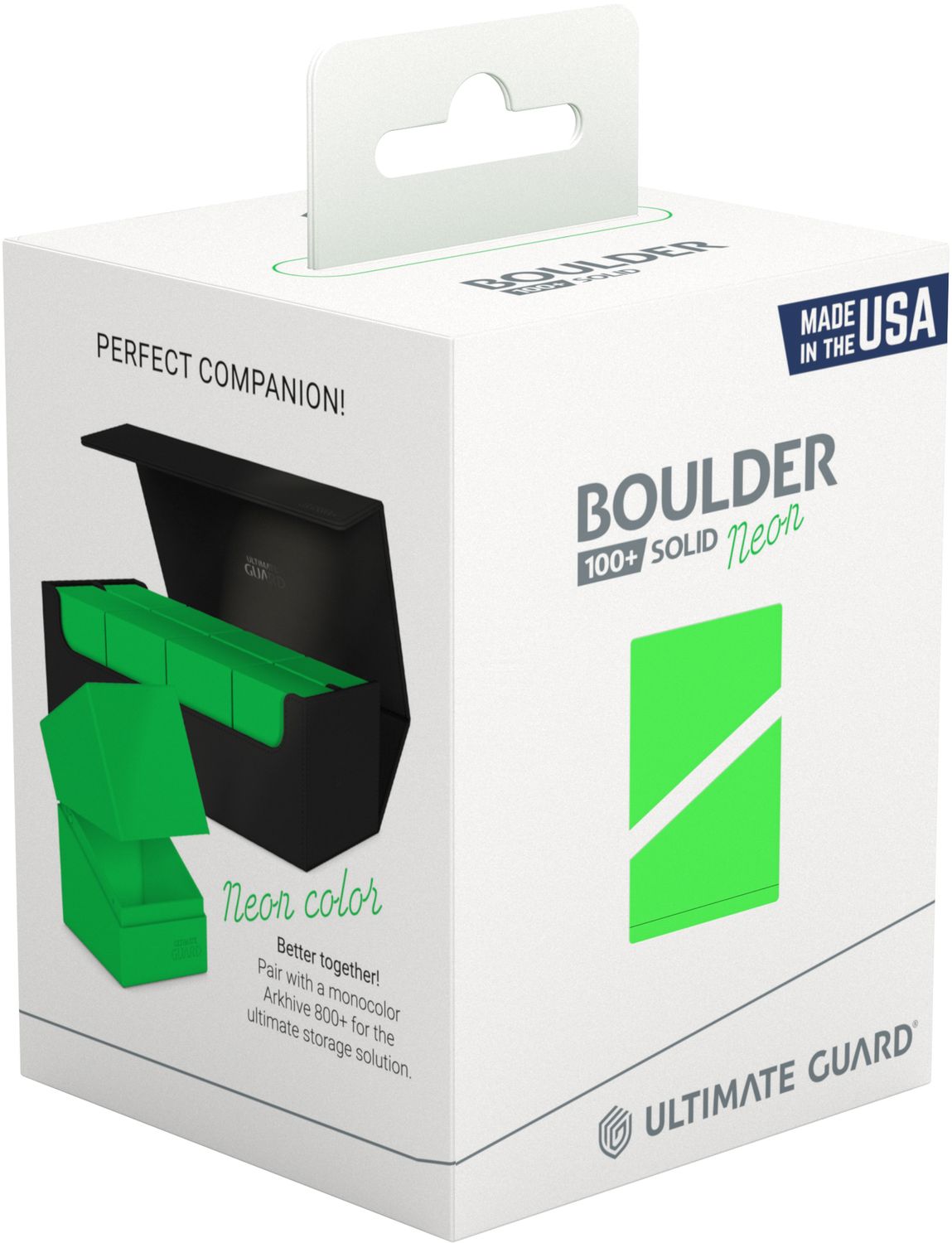 ULTIMATE GUARD DECK CASE BOULDER 100+ NEON GREEN