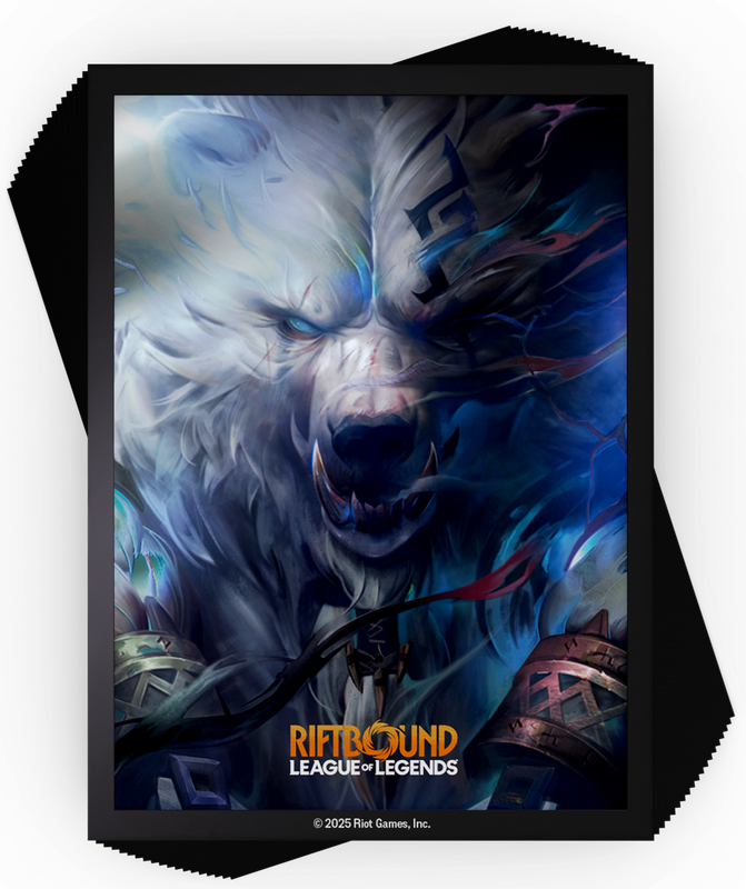 RIFTBOUND LEAGUE OF LEGENDS TCG ORIGINS ART SLEEVES VOLIBEAR 100CT