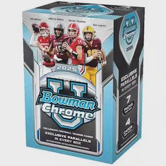 2025 BOWMAN CHROME UNIVERSITY FOOTBALL BLASTER VALUE BOX