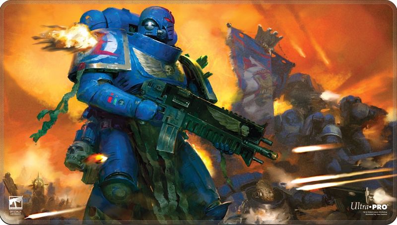 UP PLAYMAT WARHAMMER 40K SPACE MARINES ADEPTUS ASTARTES STITCHED