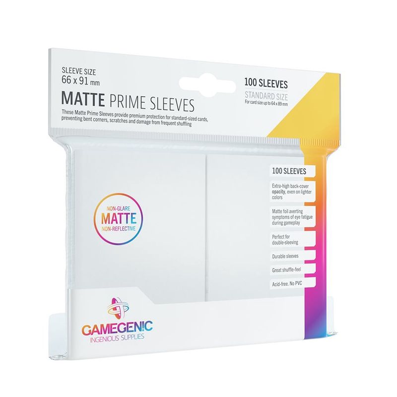 GAMEGENIC: MATTE PRIME SLEEVES: WHITE