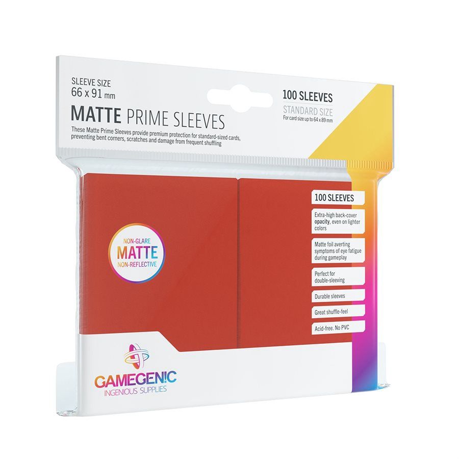 GAMEGENIC: MATTE PRIME SLEEVES: RED