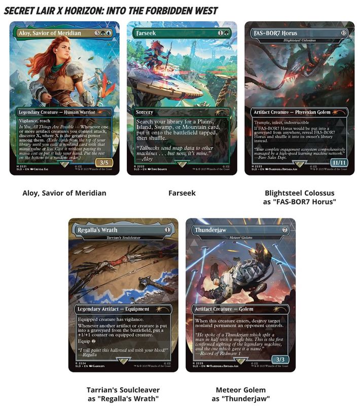 (PRE-ORDER) MTG SECRET LAIR PLAYSTATION SUPER DROP HORIZON ZERO DAWN: HUNTRESS AND THE MACHINES REGULAR