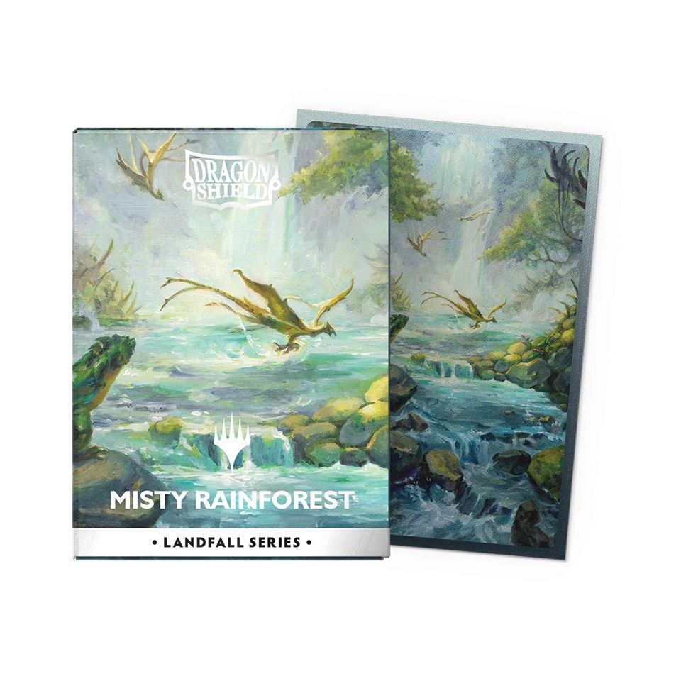 DRAGON SHIELD SLEEVES MAGIC THE GATHERING LANDFALL SERIES MISTY RAINFOREST