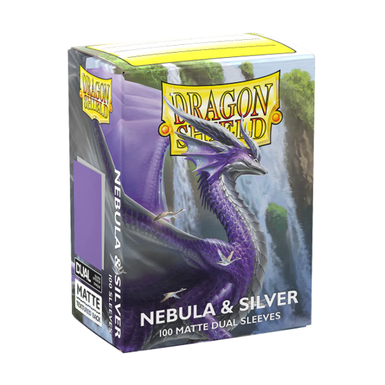 DRAGON SHIELD SLEEVES DUAL MATTE NEBULA AND SILVER 100CT
