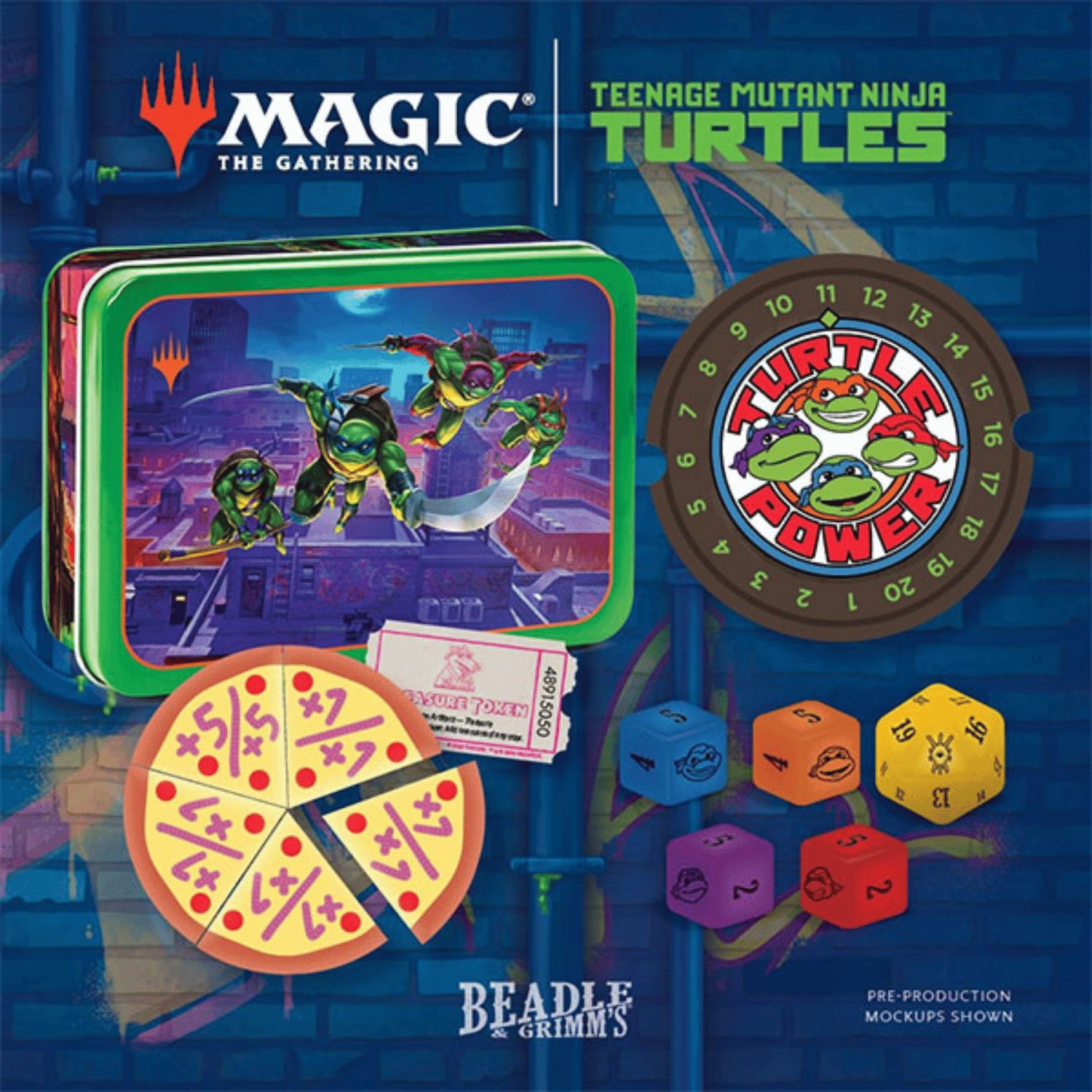 BEADLE &amp; GRIMM'S MTG TEENAGE MUTANT NINJA TURTLES TOKEN SET
