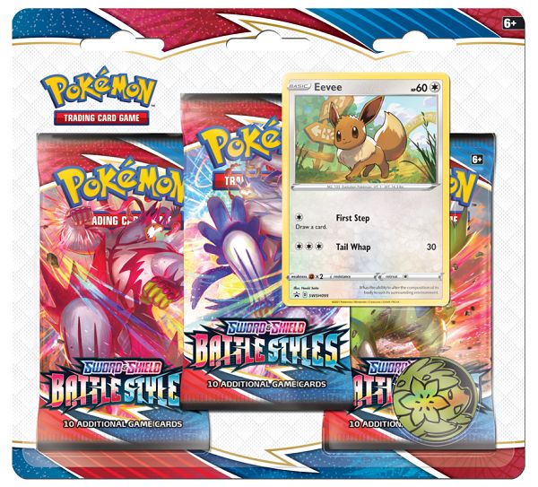 POKEMON BATTLE STYLES 3PK BLISTER - EEVEE