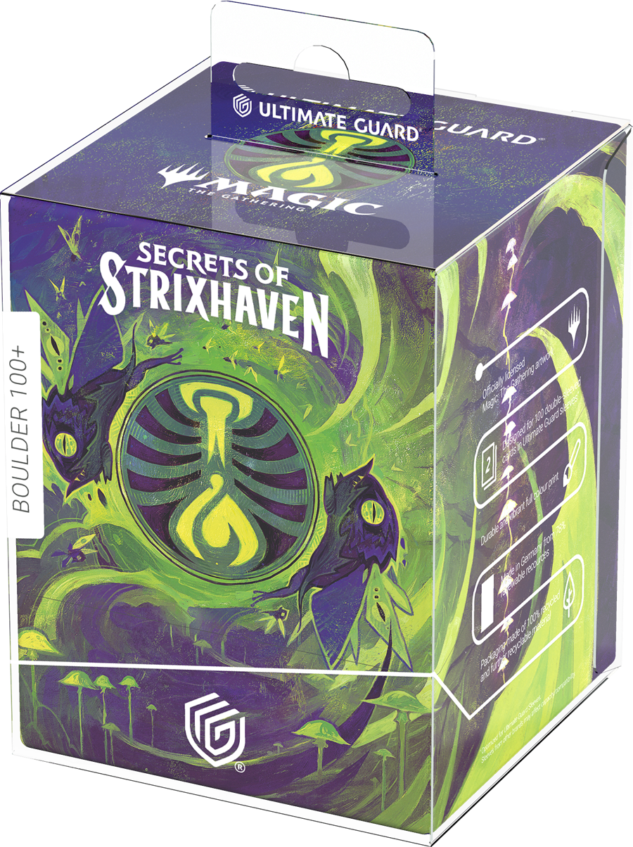 ULTIMATE GUARD DECK CASE BOULDER 100+ MTG SECRETS OF STRIXHAVEN - WITHERBLOOM