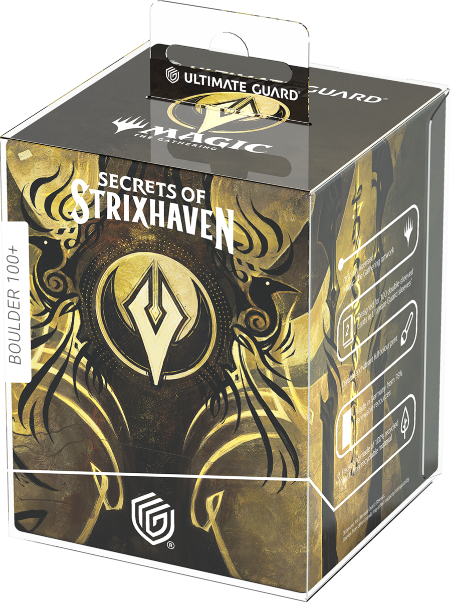ULTIMATE GUARD DECK CASE BOULDER 100+ MTG SECRETS OF STRIXHAVEN - SILVERQUILL