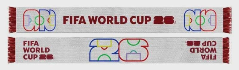 FIFA WOLRD CUP WHITE ACRYLIC SCARF