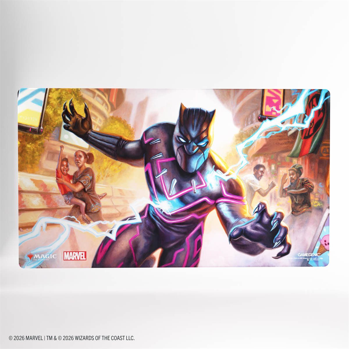 GAMEGENIC MARVEL - SUPER HEROES  -  STITCHED "SHINY" PLAYMAT - BLACK PANTHER