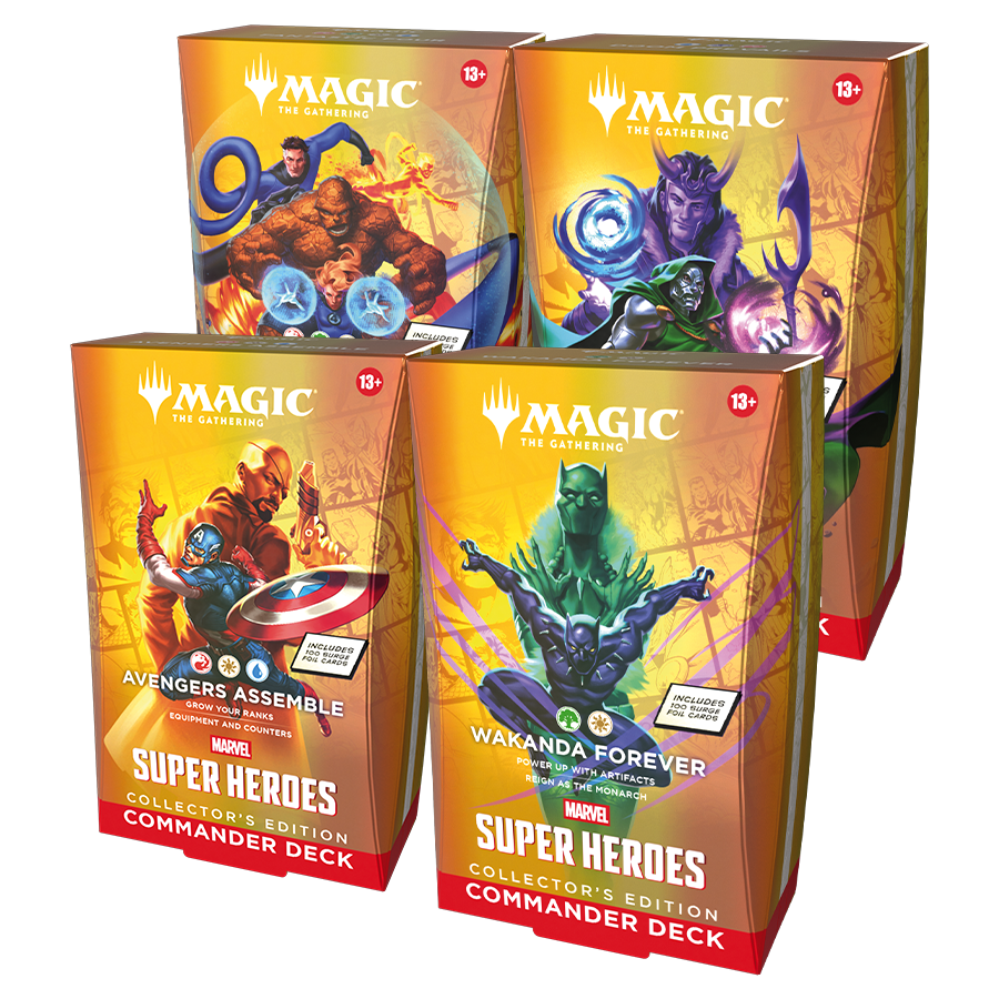 MTG MARVEL SUPER HEROES COMMANDER  COLLECTORS EDITION - SET OF 4