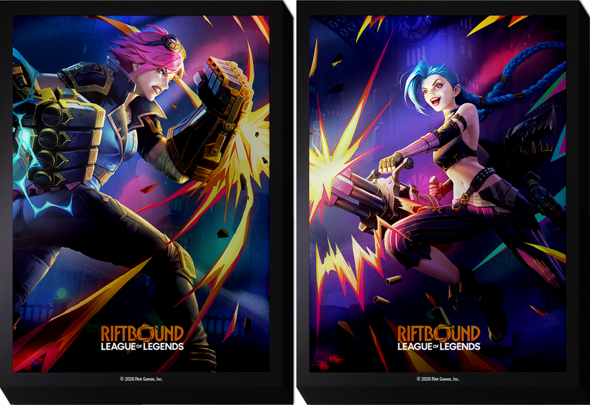 RIFTBOUND LEAGUE OF LEGENDS TCG VENDETTA ART SLEEVES - JINX &amp; VI