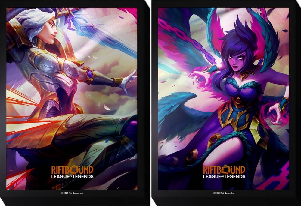 RIFTBOUND LEAGUE OF LEGENDS TCG VENDETTA ART SLEEVES - KAYLE &amp; MORGANA