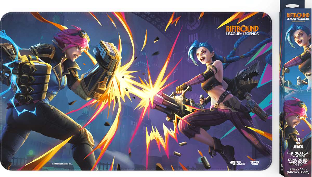 RIFTBOUND LEAGUE OF LEGENDS TCG VENDETTA PLAYMAT -JINX &amp; VI