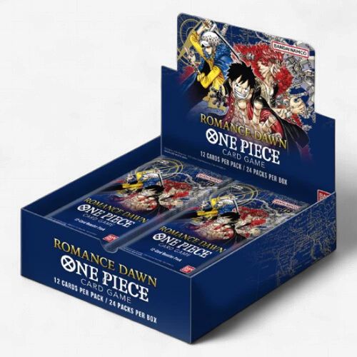 ONE PIECE CARD GAME OP-01 ROMANCE DAWN BOOSTER BOX - BLUE BOTTOM (WITH ACRYLIC)