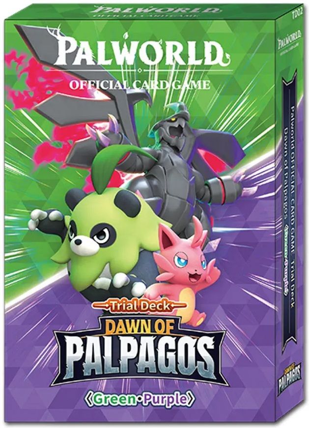 PALWORLD TD02 DAWN OF PALPAGOS GREEN/PURPLE TRIAL DECK PALWORLD TD02 DAWN OF PALPAGOS GREEN/PURPLE TRIAL DECK