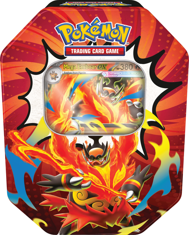 POKEMON ME2.5 ASCENDED HEROES TIN - MEGA EMBOAR