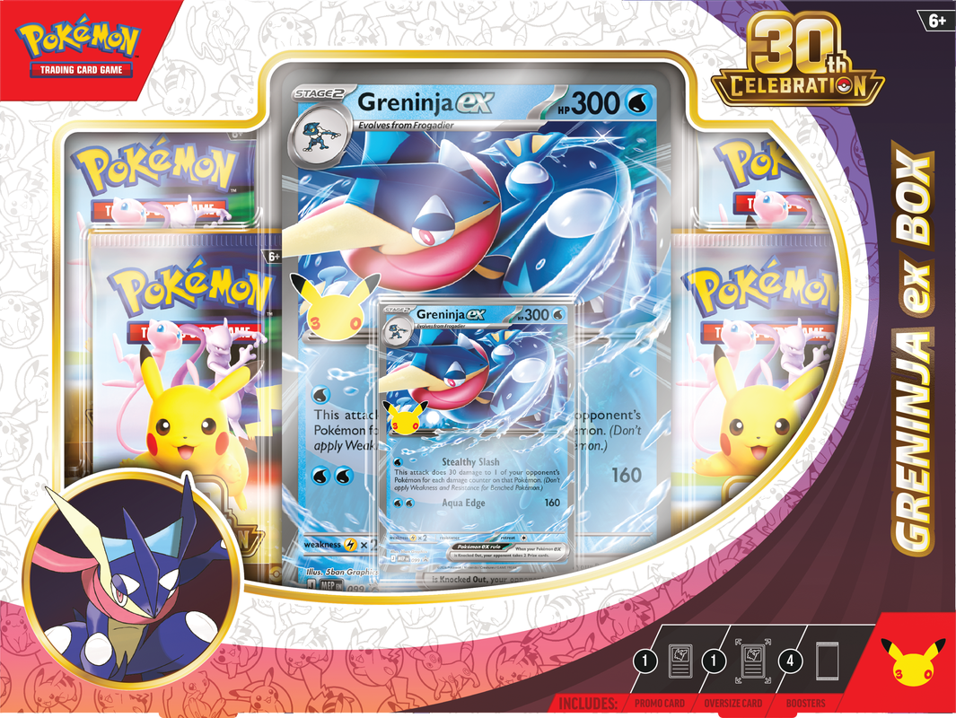 POKEMON 30TH CELEBRATION GRENINJA EX BOX