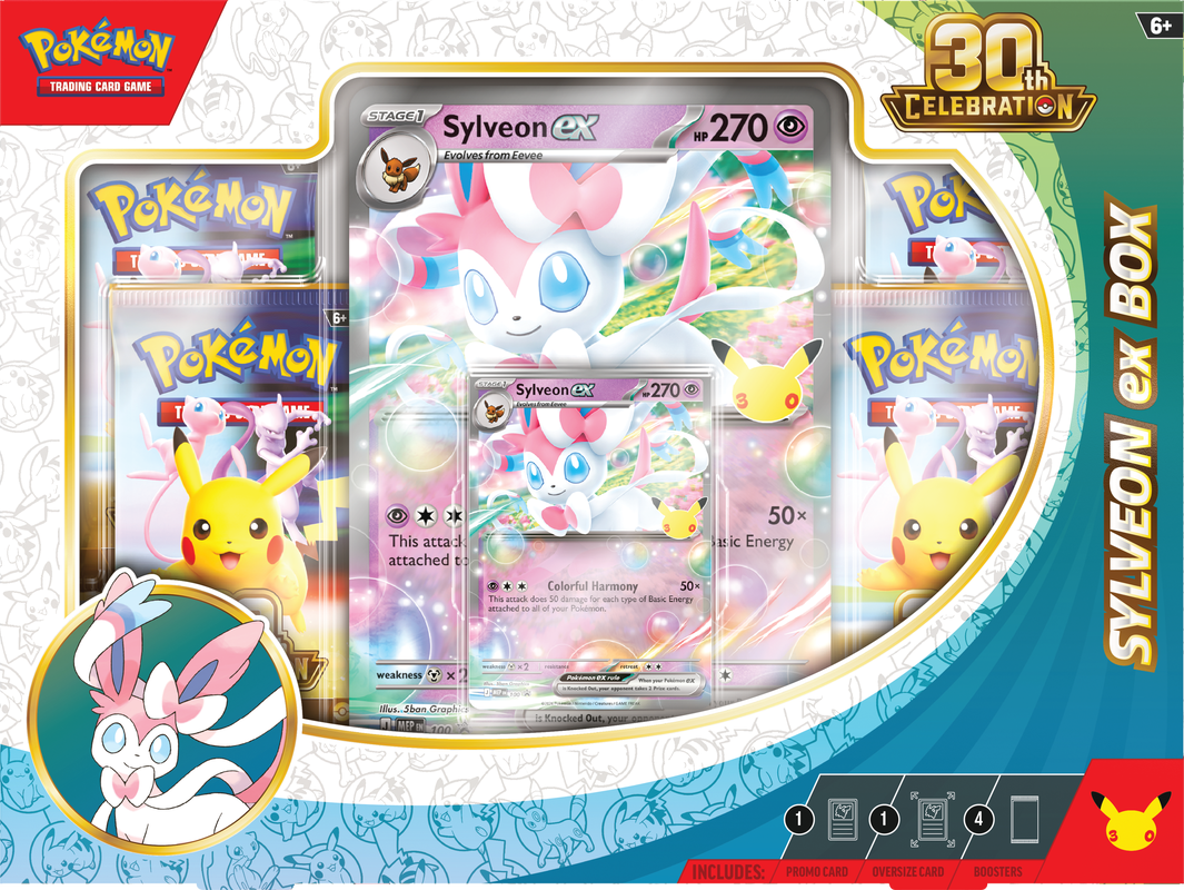 POKEMON 30TH CELEBRATION SYLVEON EX BOX