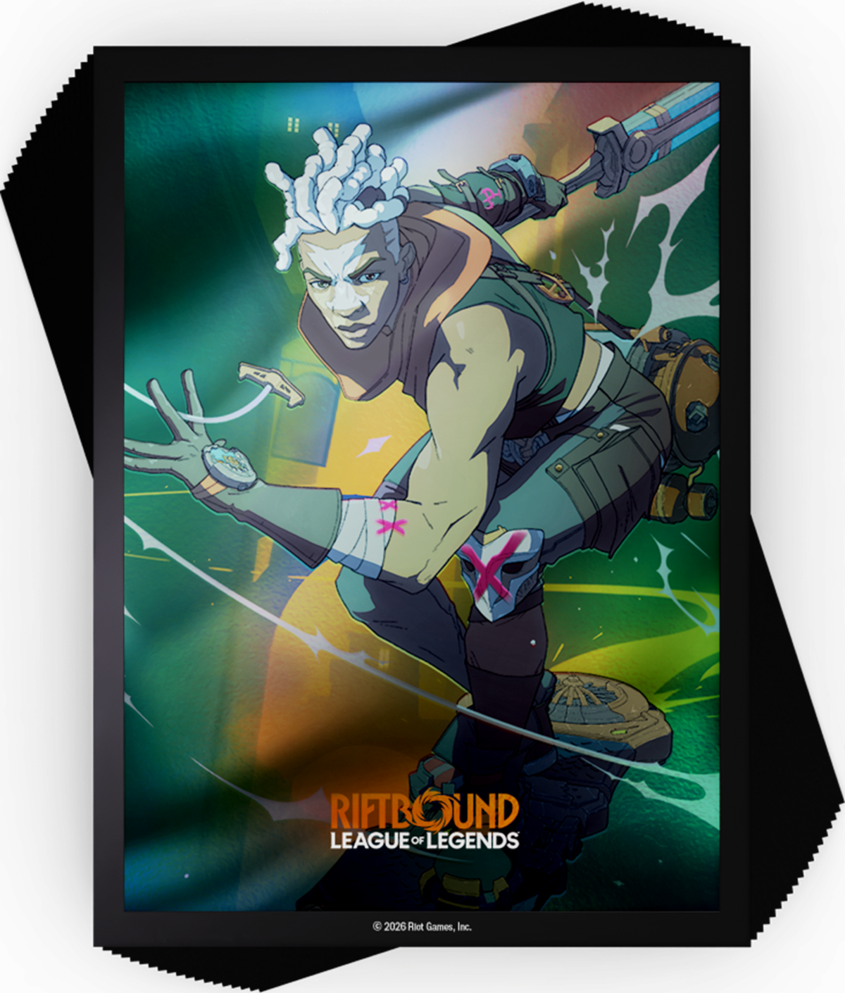 RIFTBOUND LEAGUE OF LEGENDS TCG RADIANCE ART SLEEVES 100CT - EKKO