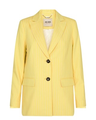 Mos Mosh windy twill pinstripe blazer geel Mos Mosh windy twill pinstripe blazer geel