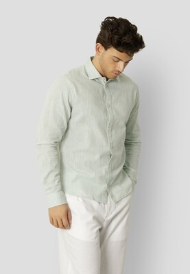 Clean Cut Copenhagen jamie cotton linen shirt groen