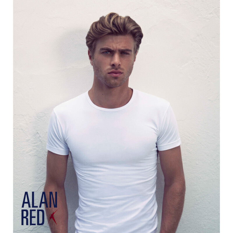Alan Red 2-pack t-shirt wit, Size: S