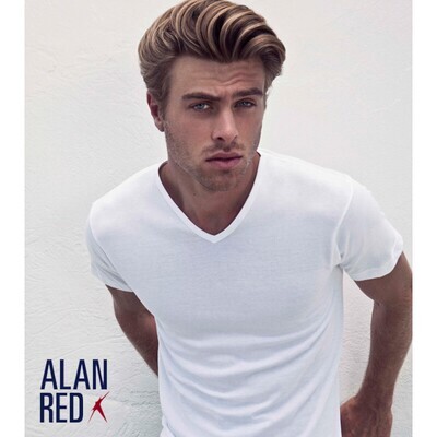 Alan Red 2-pack t-shirt katoen wit