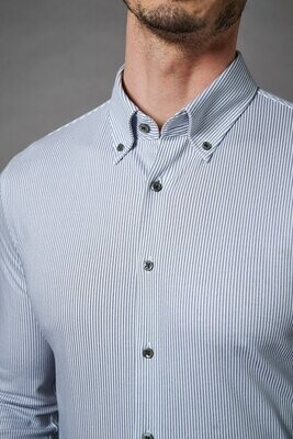 Desoto Luxury button down stretch shirt blauw