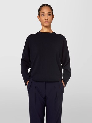 Alpha Studio pullover boxy fit blauw