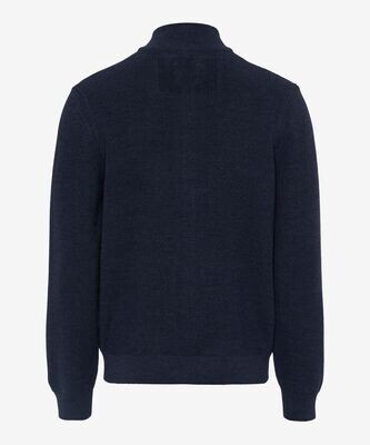 Brax Men zip cardigan blauw