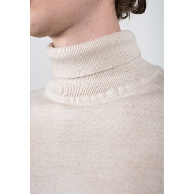 Clean Cut Copenhagen merino wool roll neck knit off white