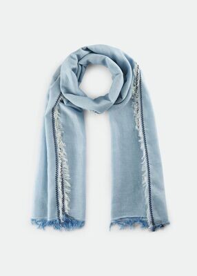 Codello cotton mix scarf blauw