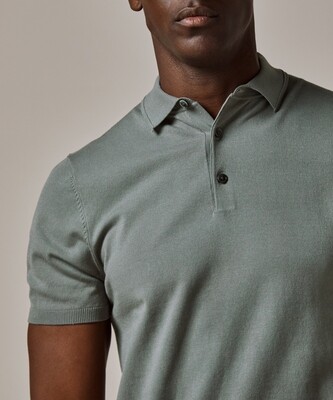 Profuomo knitted polo groen