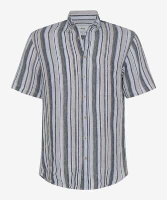 Brax Men short sleeve striped shirt multicolour